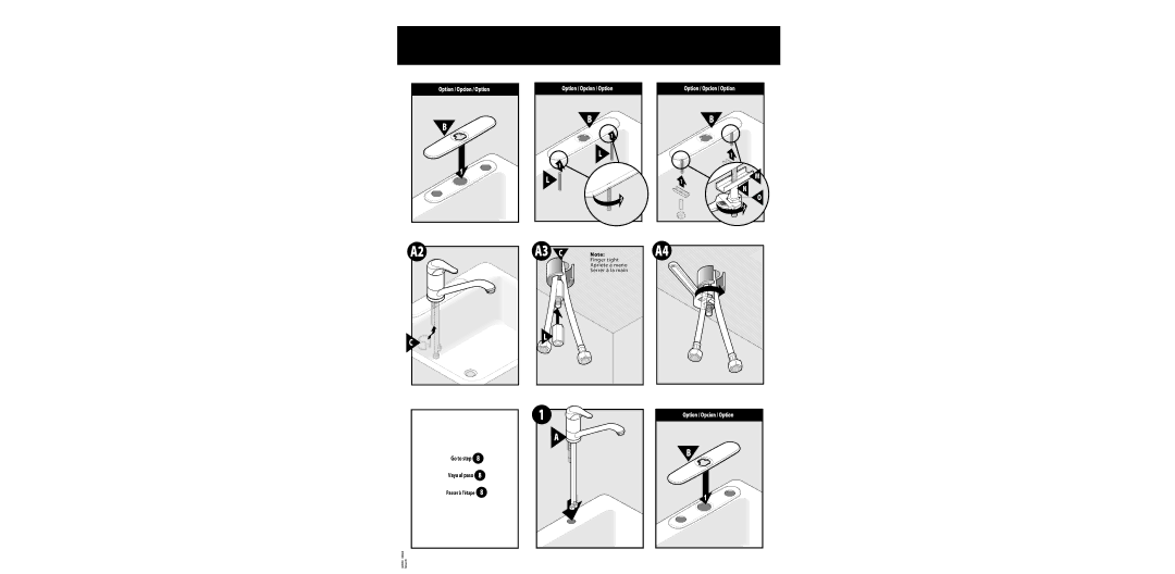 Moen 8701 warranty Option / Opcion / Option 