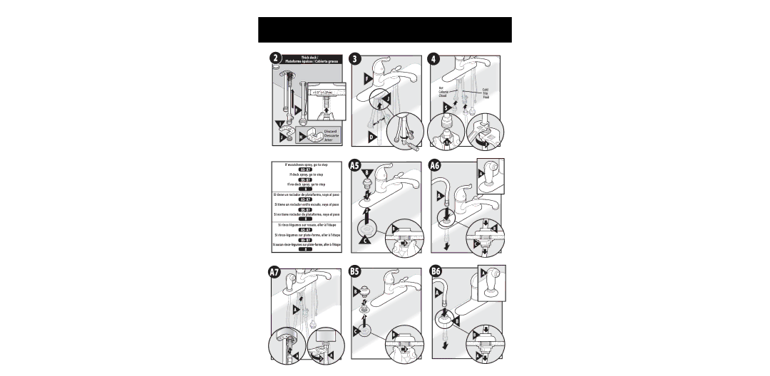 Moen F7430, F7425, F7434 warranty A5- A7, B5- B7 