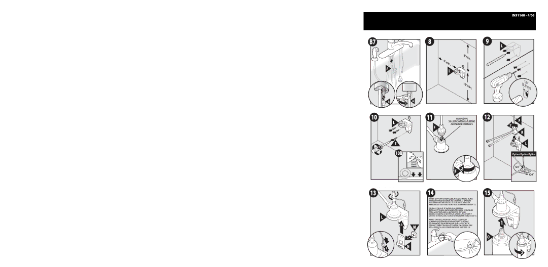 Moen F7425, F7430, F7434 warranty 10B, Option/Opción/Option 