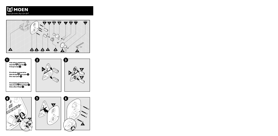 Moen INS1547A warranty Sinon, allez à l’étape, 100223 
