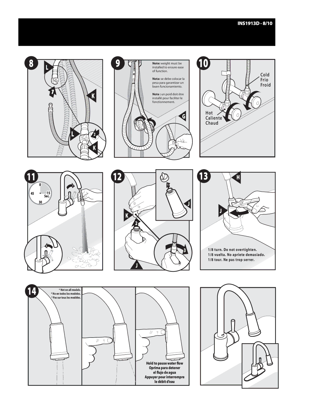 Moen INS1913D-8/10 warranty INS1913D 8/10 