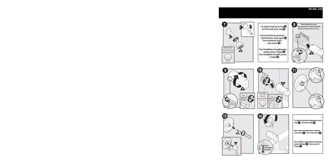 Moen INS1986 - 8 warranty 45mm 