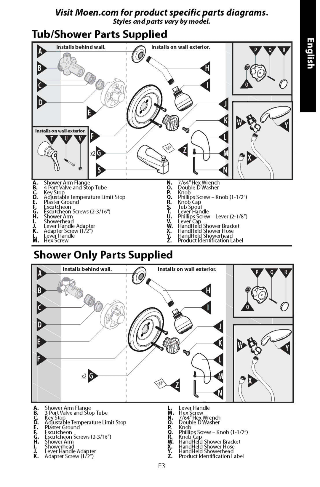 Moen INS1997 manual 