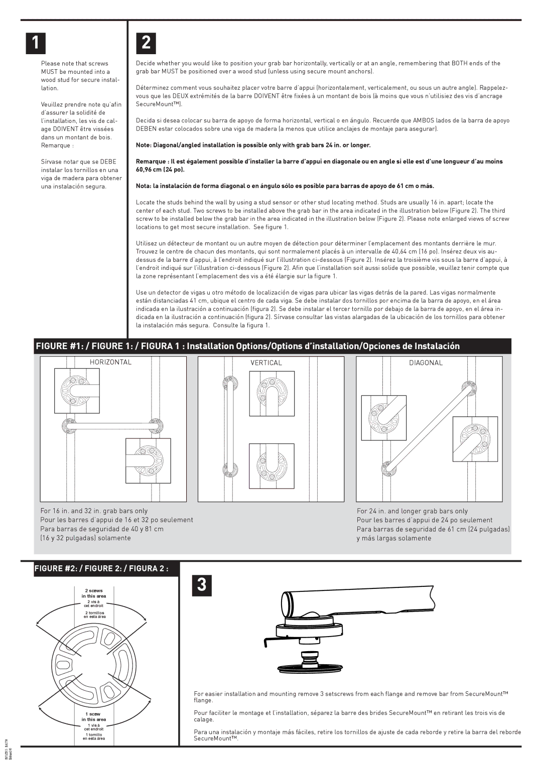 Moen Iso installation instructions Figure #2 / / Figura 