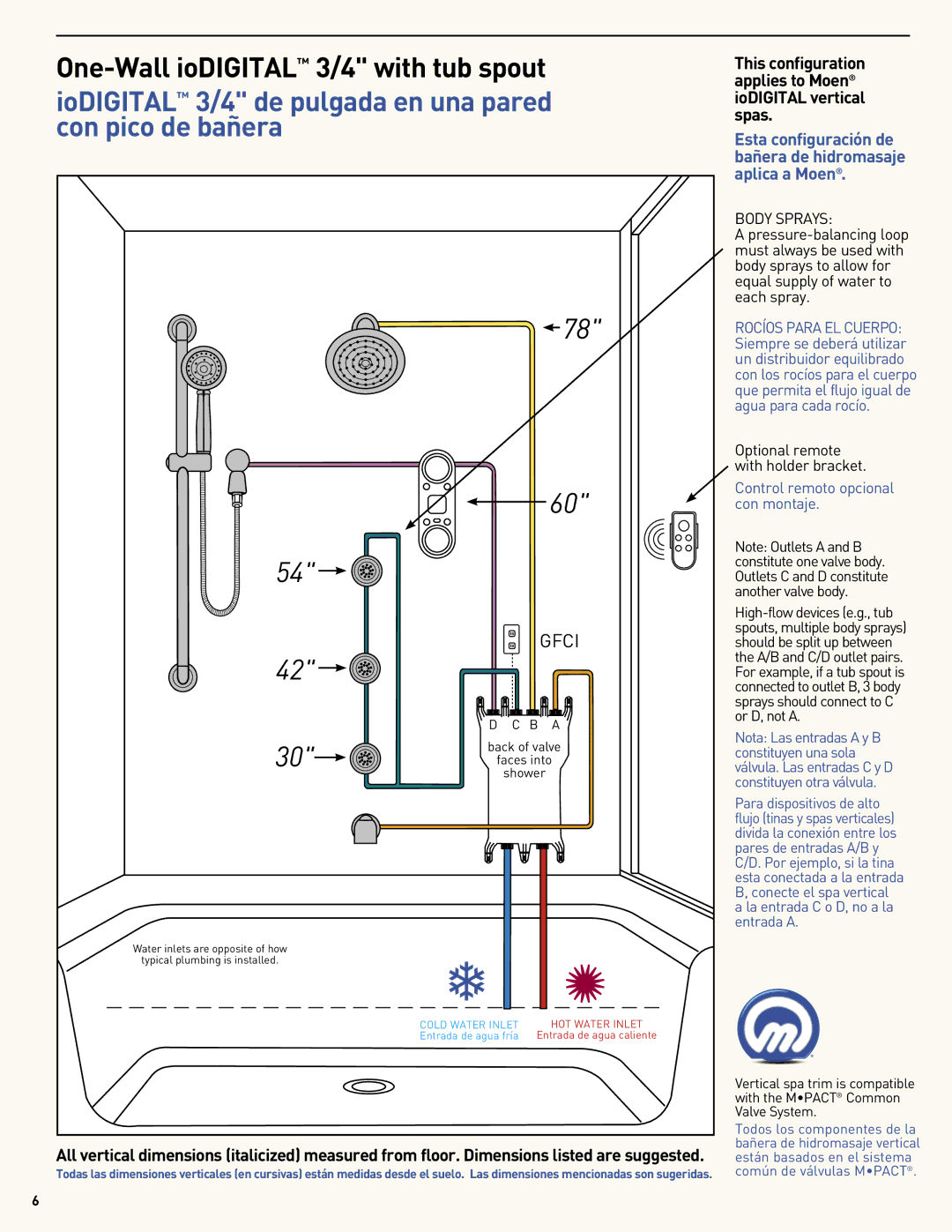 Moen MF2816 manual Body Sprays 