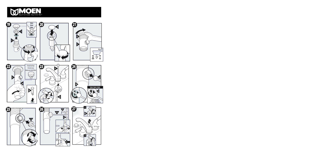 Moen rt4560, T4560 warranty 125mm 