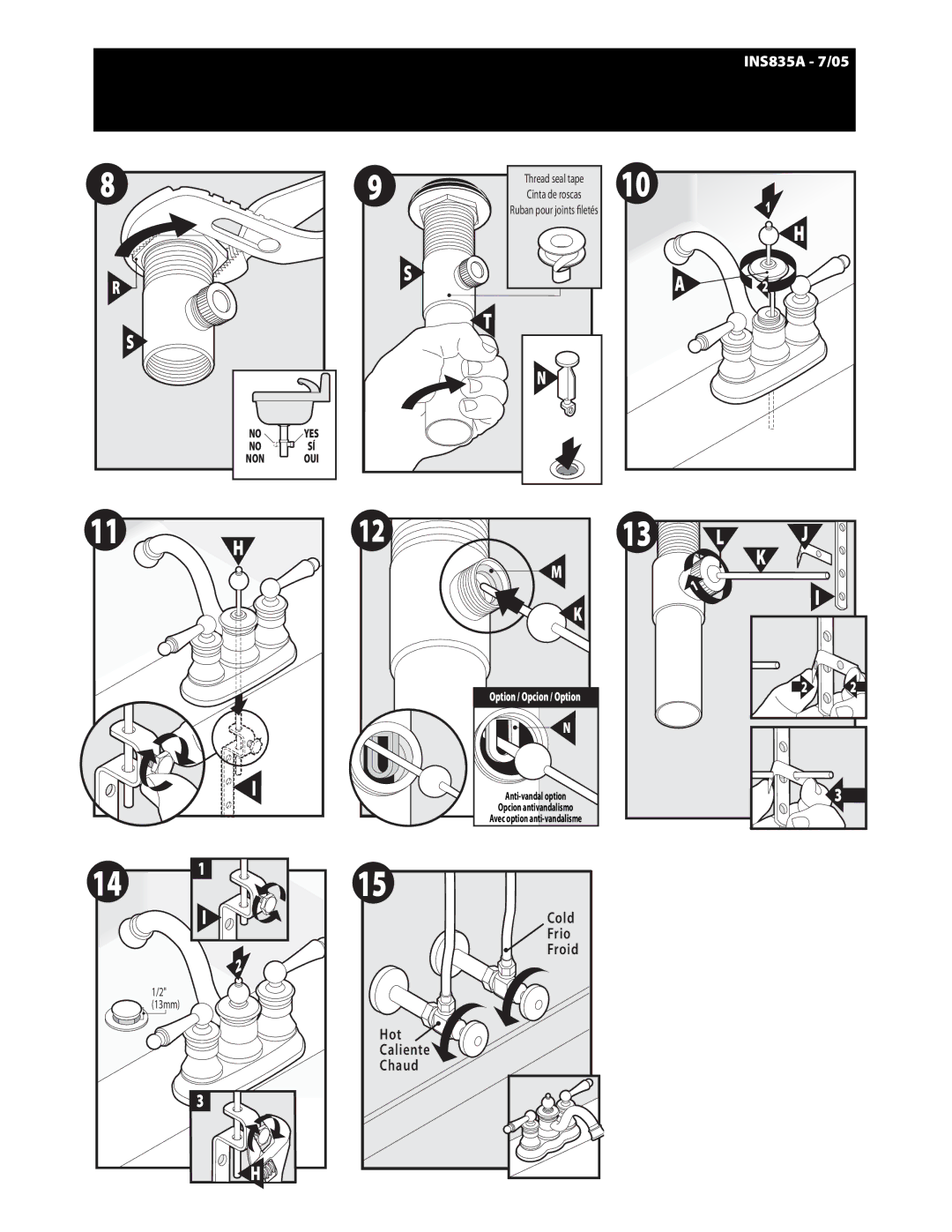 Moen S412 Series warranty Frio 