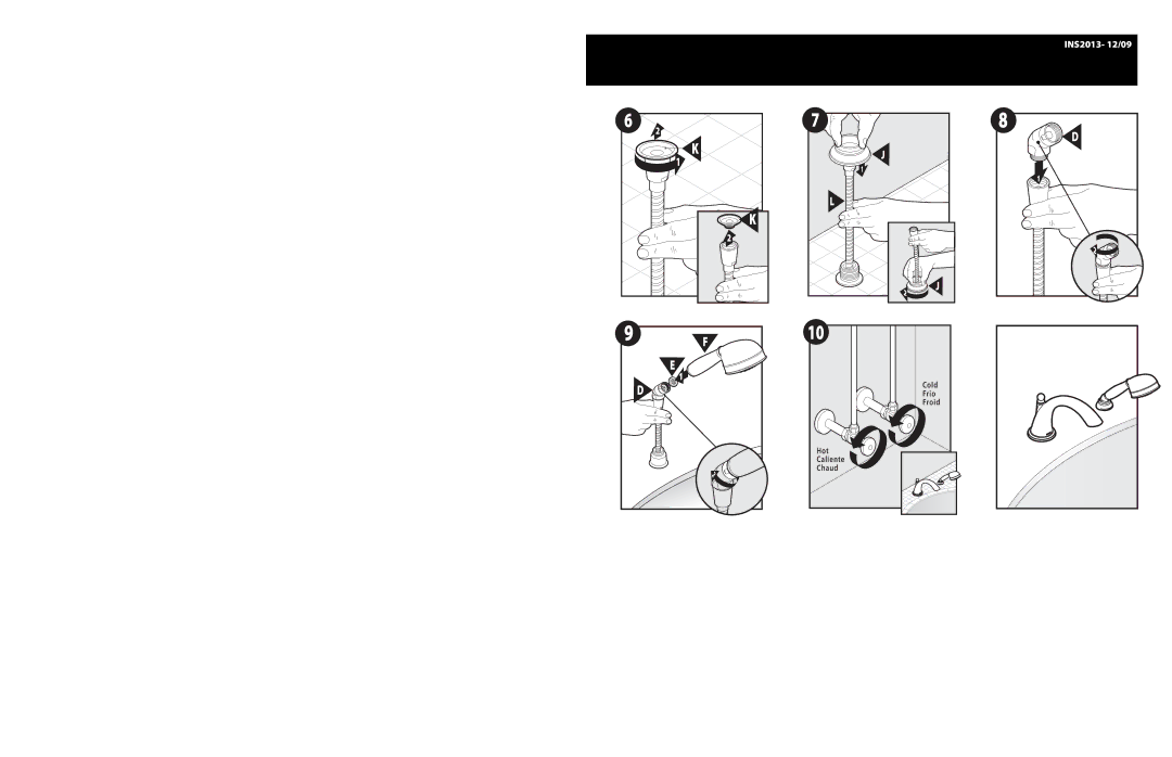 Moen T9212, T9622, T9322, T9222 warranty Cold 