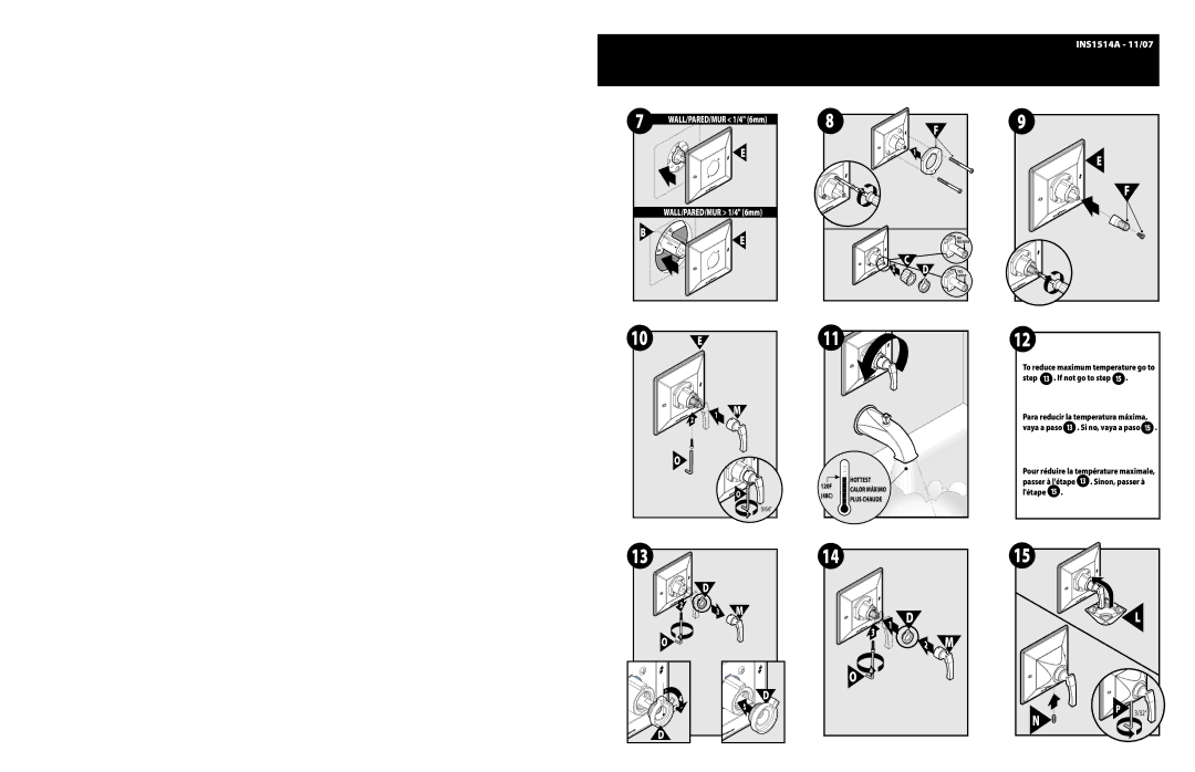 Moen TS354 Series warranty Létape 