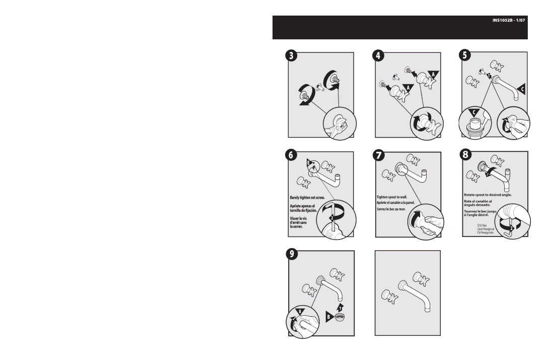 Moen TS476 warranty Rotate spout to desired angle 