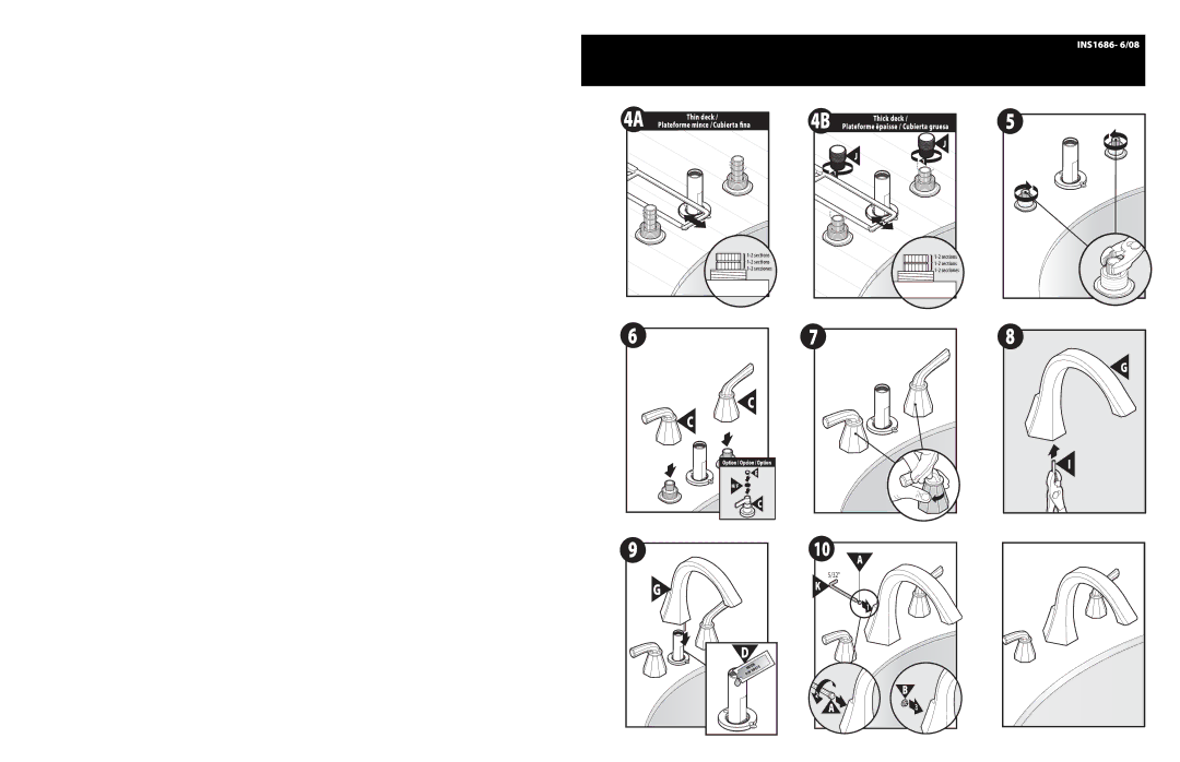 Moen Two-Handle Roman Tub warranty Thin deck 