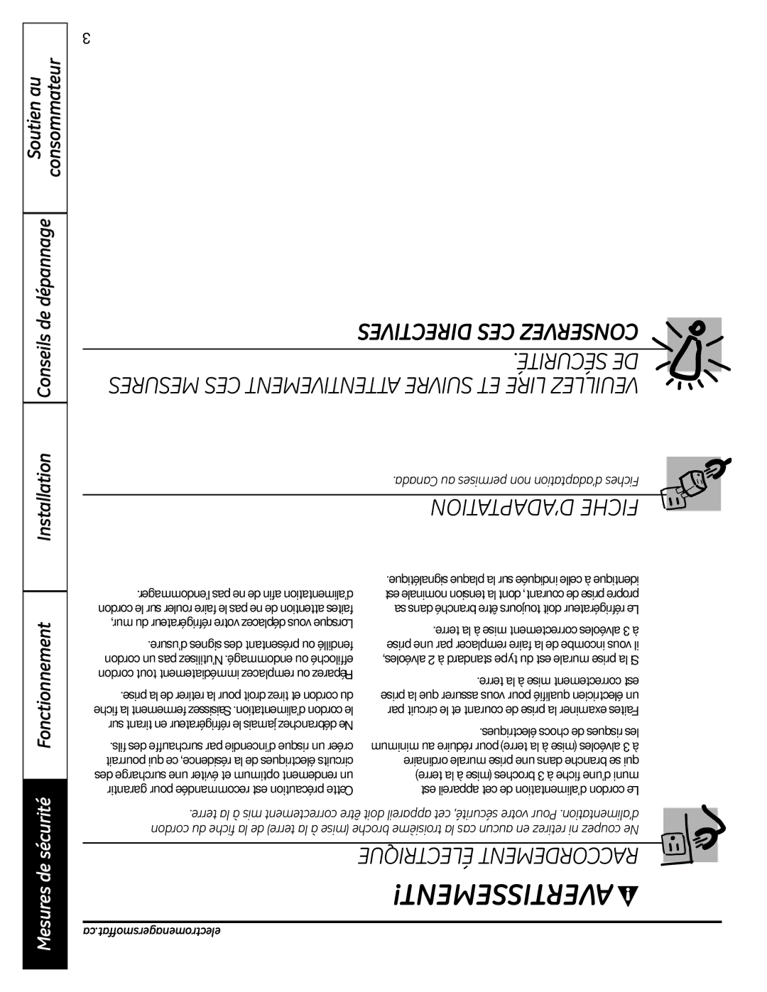 Moffat 22, 20 installation instructions Directives CES Conservez 