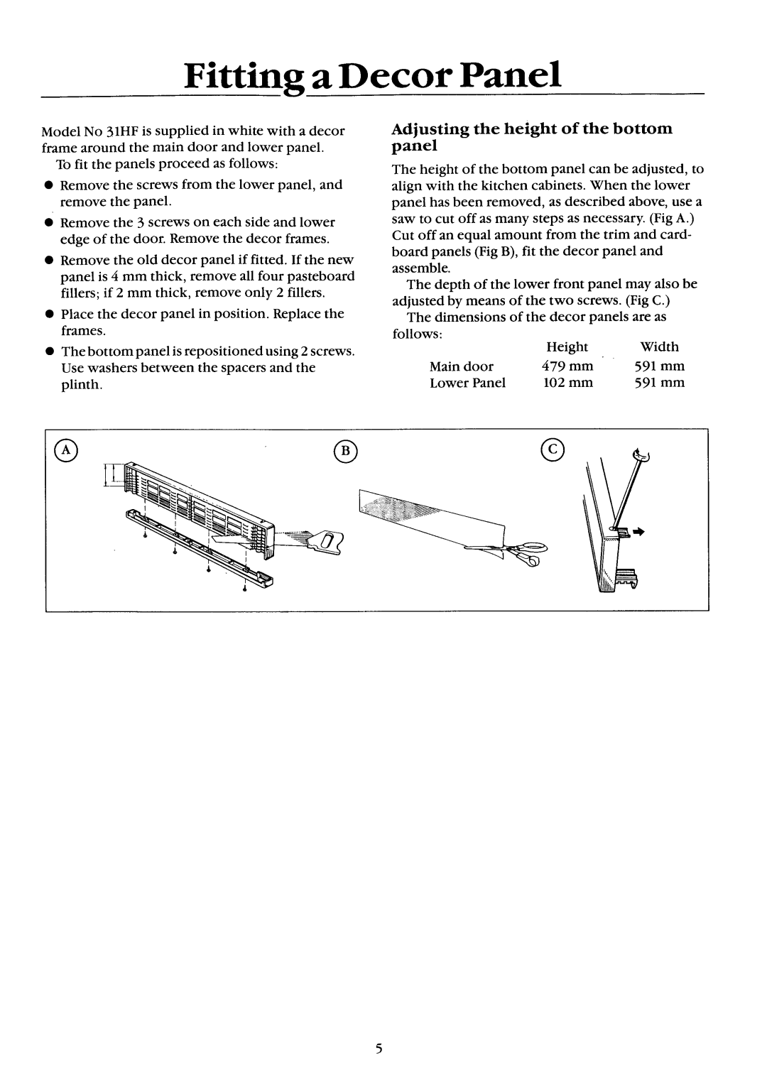 Moffat 31HF manual 