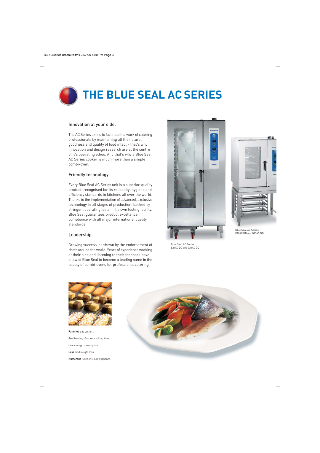 Moffat AC Series brochure Innovation at your side, Friendly technology, Leadership 