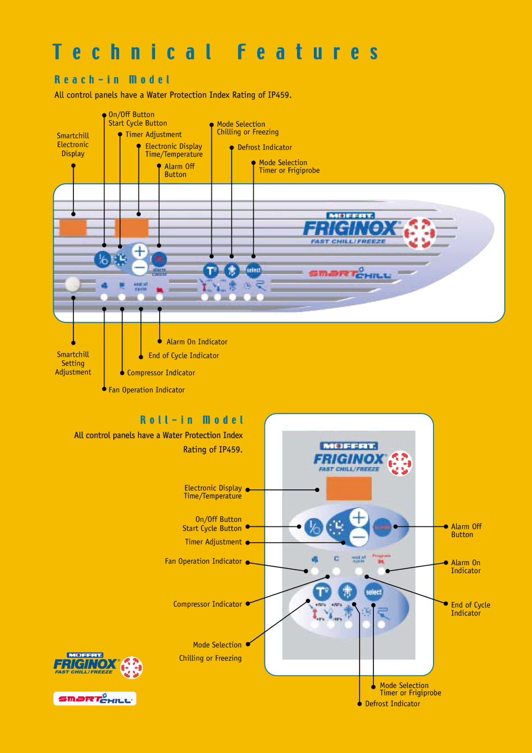 Moffat Blast Chillers and Freezers manual Display 