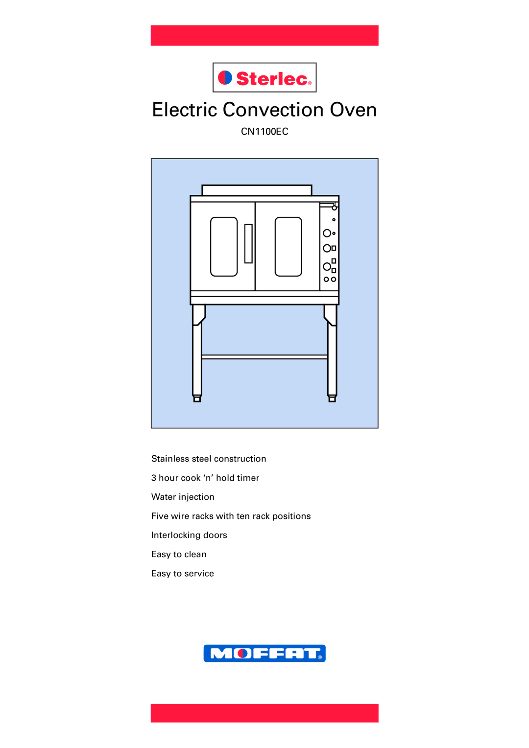 Moffat CN1100EC manual Electric Convection Oven 