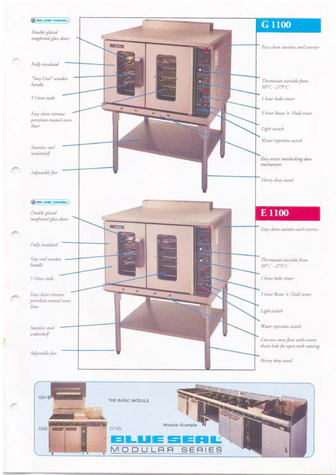 Moffat E100, G1100 manual 