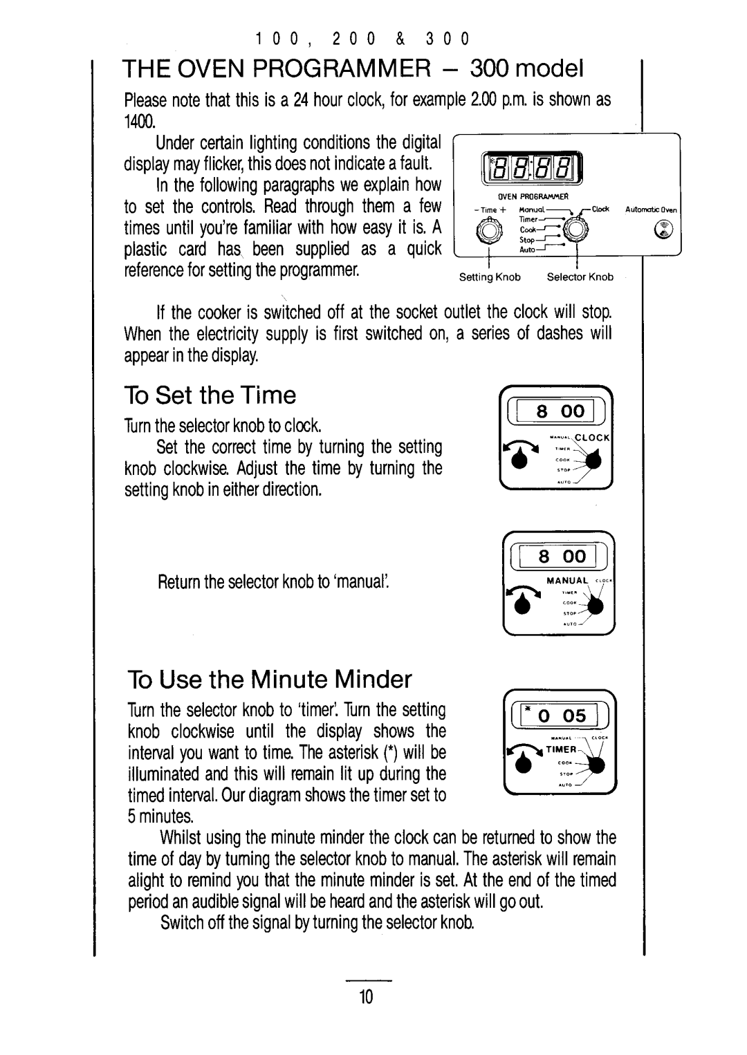 Moffat M300, M200, M100 manual 