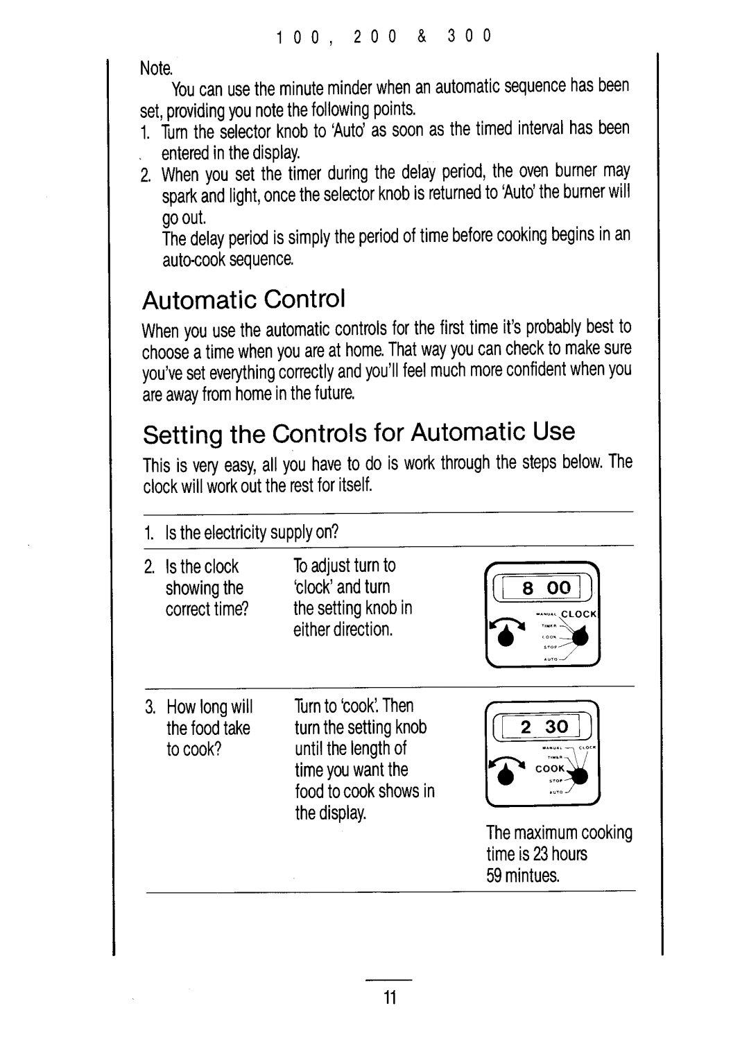 Moffat M200, M300, M100 manual 