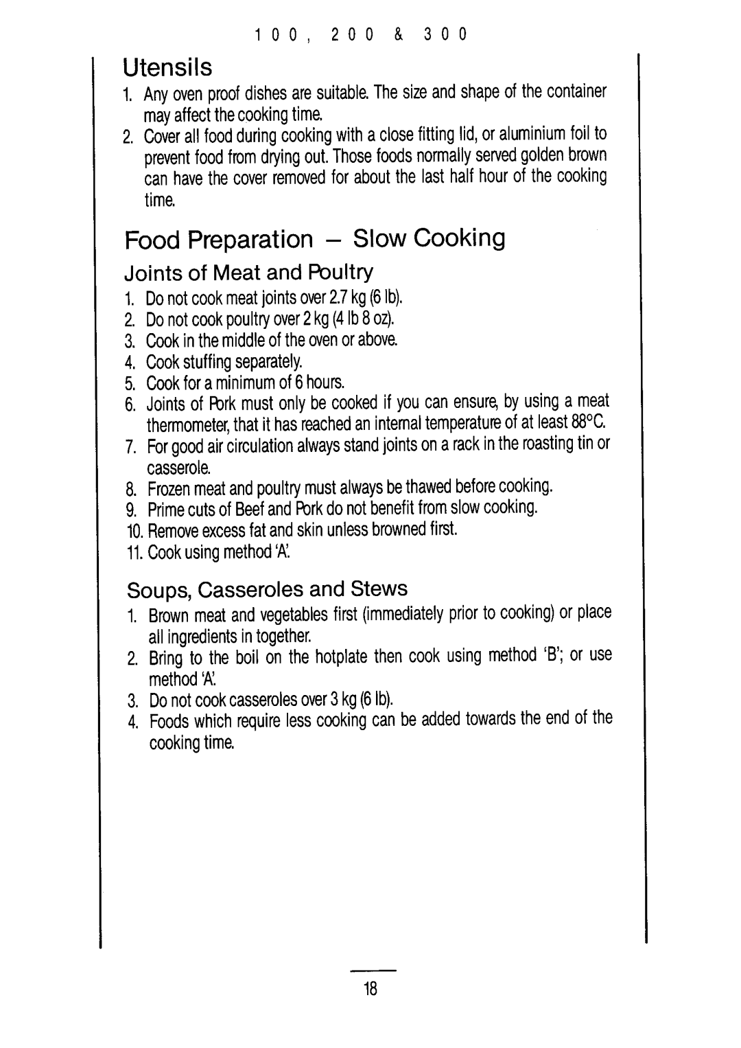 Moffat M100, M300, M200 manual 