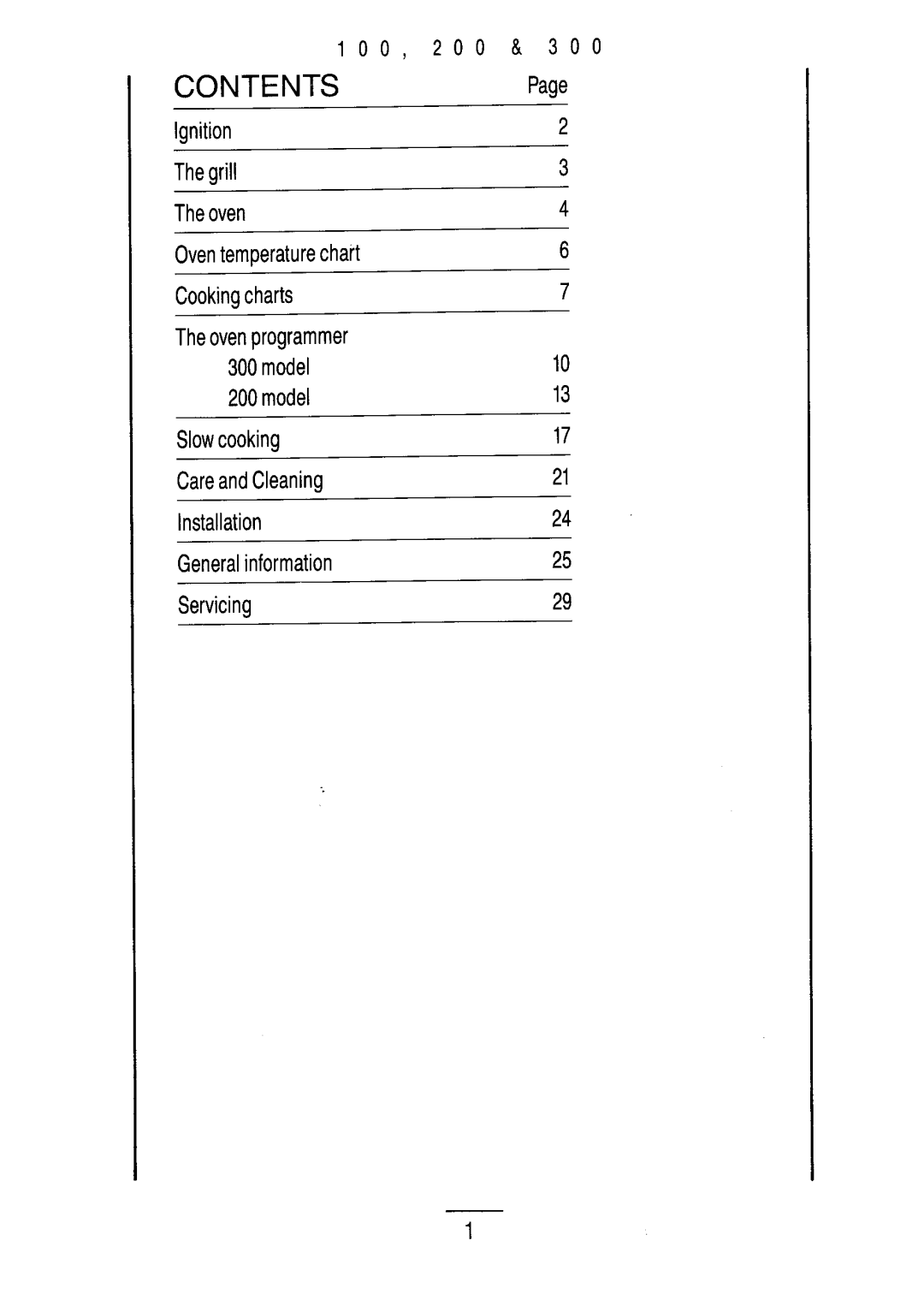 Moffat M300, M200, M100 manual 