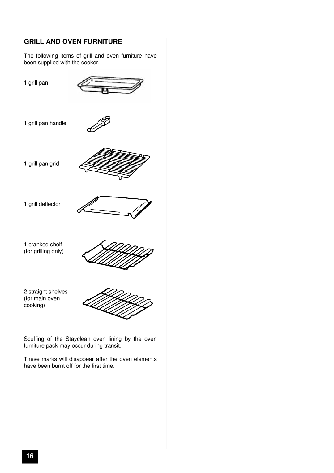 Moffat MD 900 B/W installation instructions Grill and Oven Furniture 