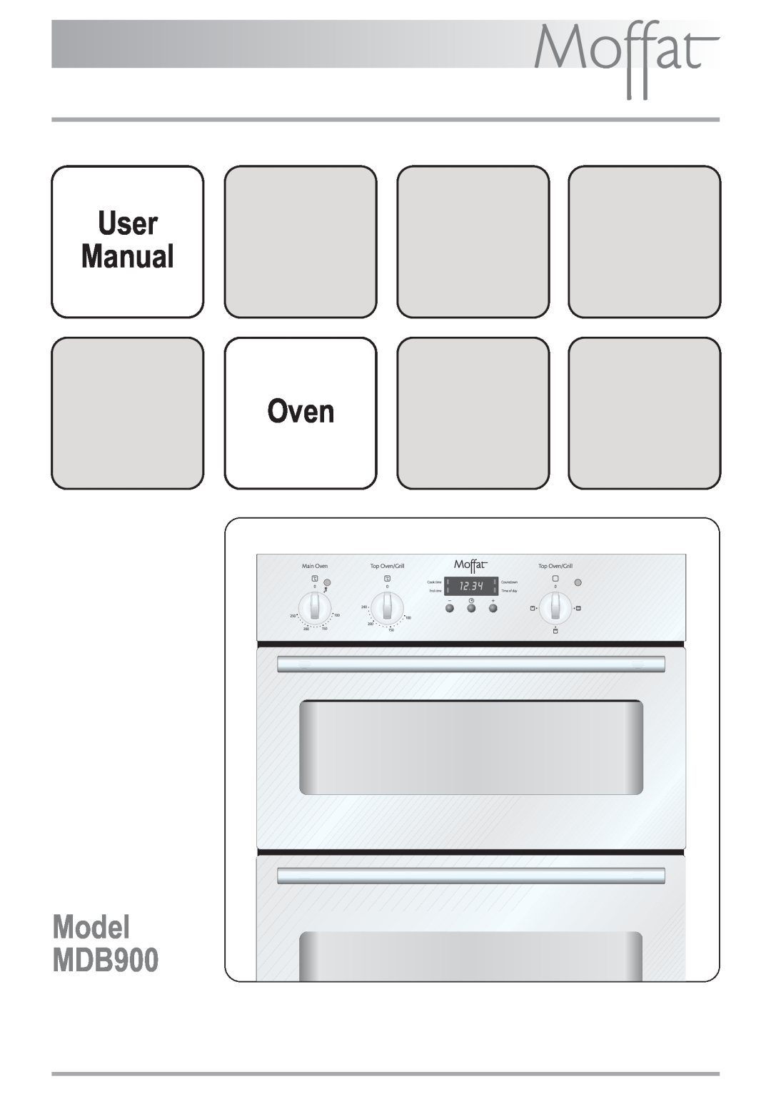 Moffat MDB900 user manual User, Model, Oven, Manual 