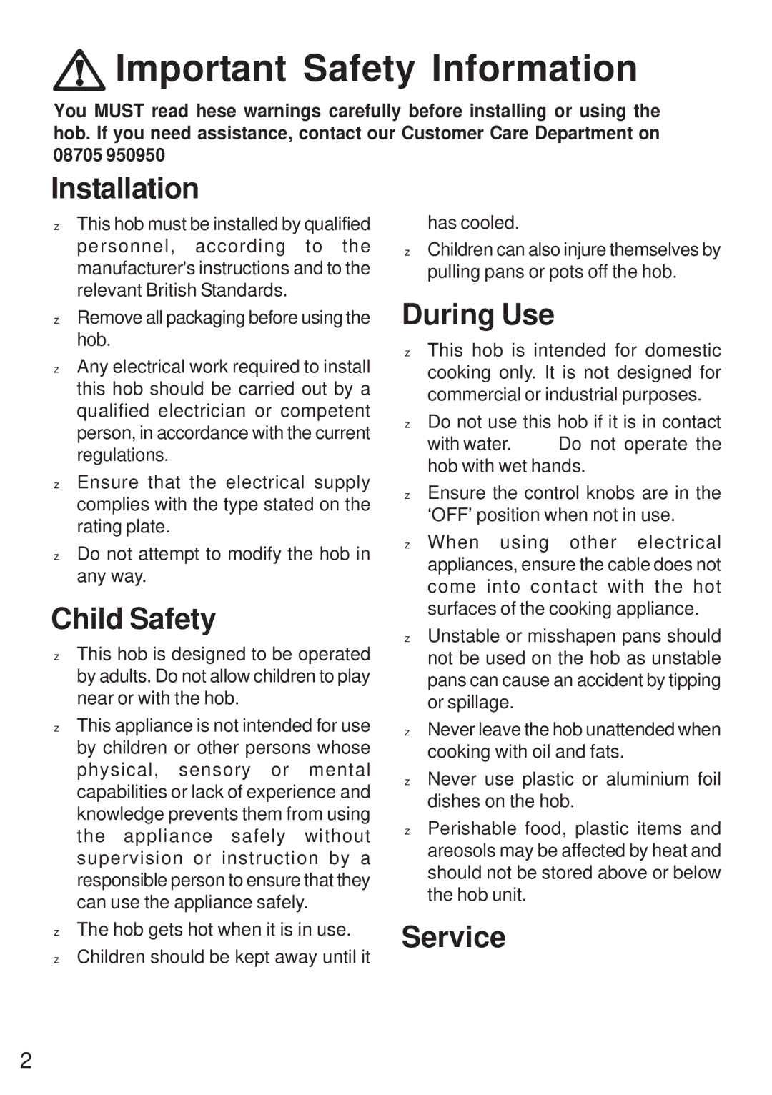 Moffat MEH 631 manual Important Safety Information, Installation 