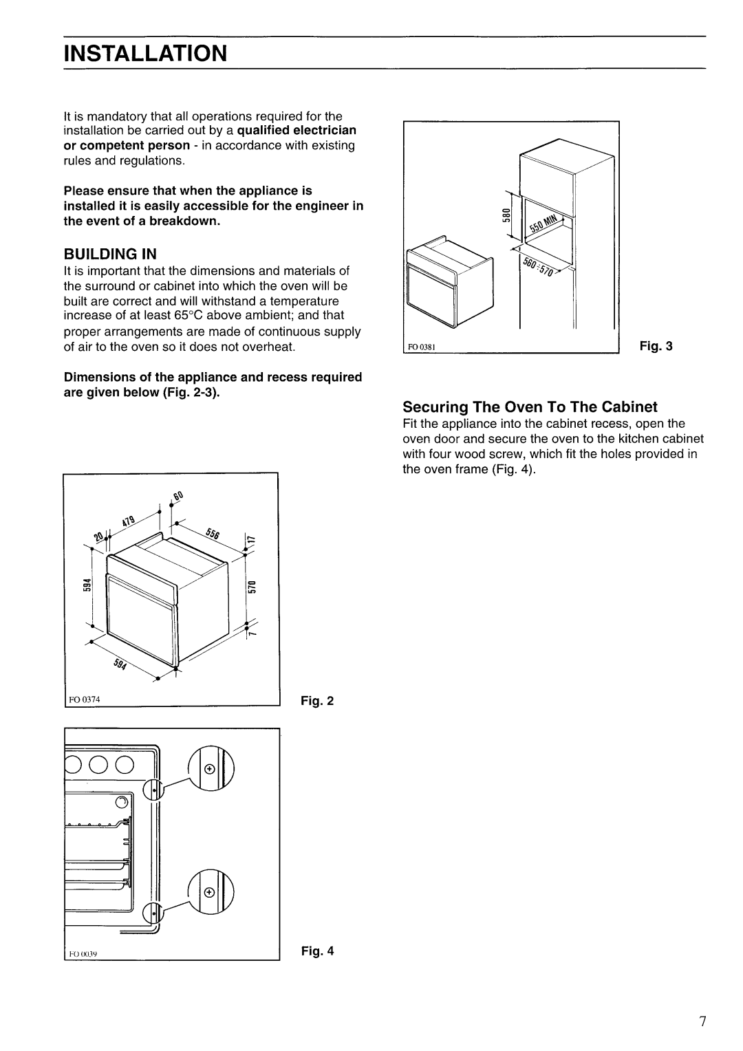 Moffat MS61 manual 