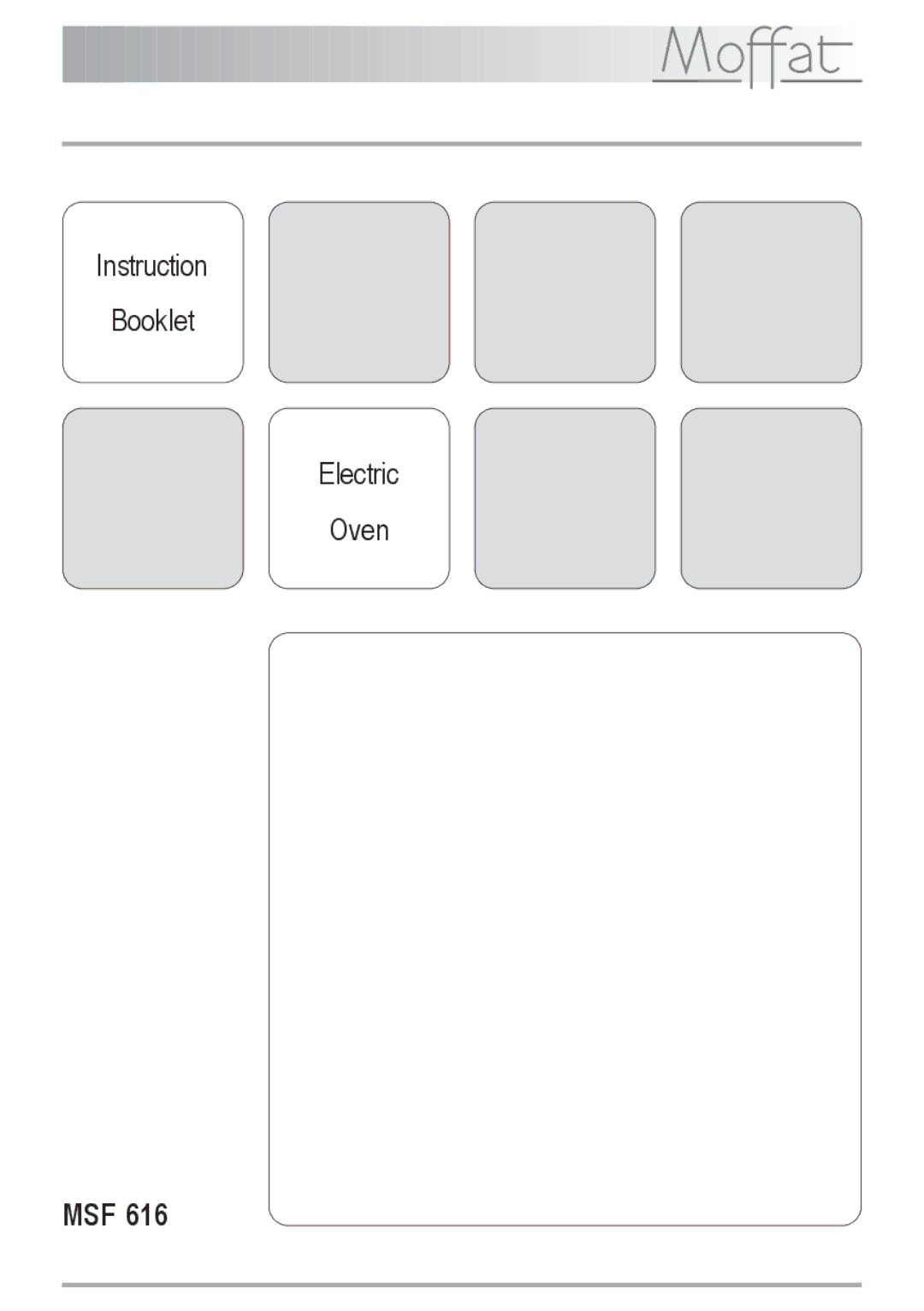 Moffat MSF 616 manual Msf 