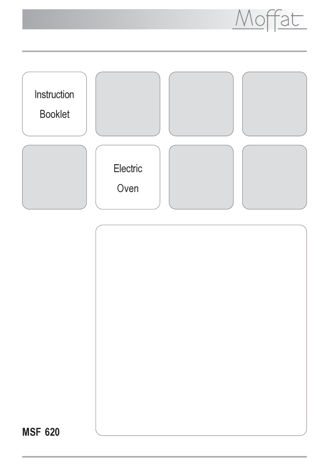 Moffat MSF 620 manual Msf 