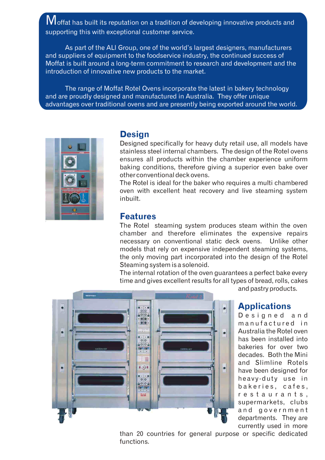 Moffat Rotel 2 manual Design 