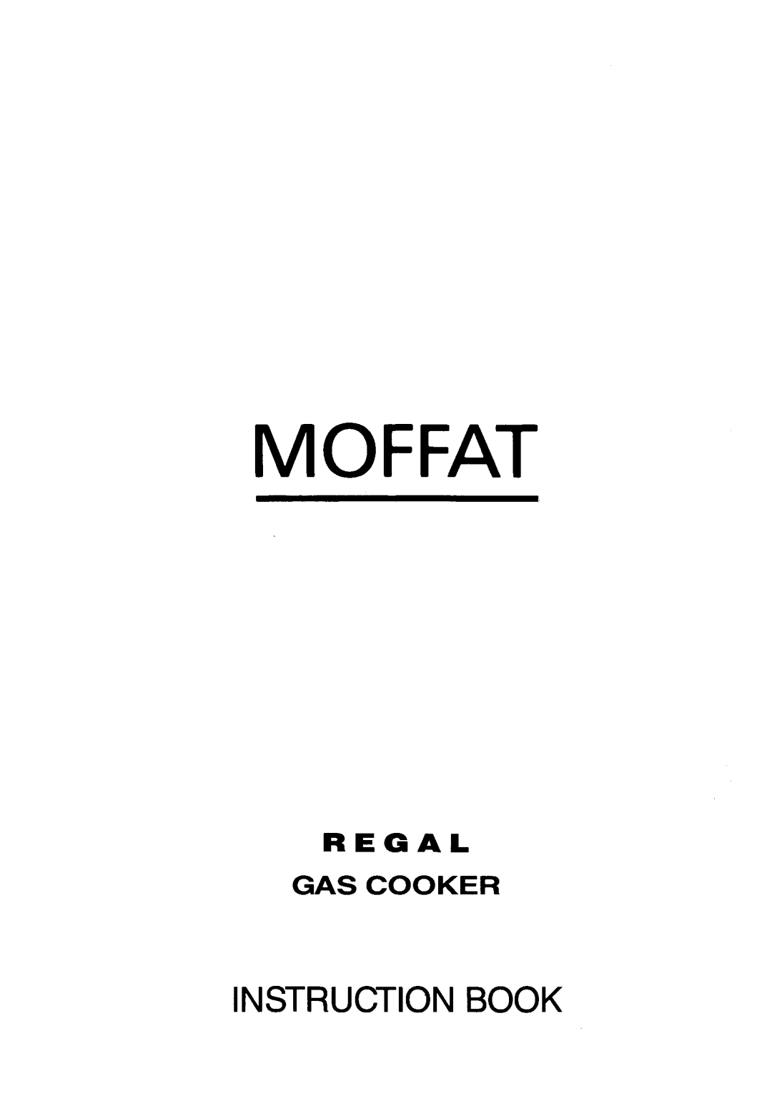 Moffat U04259 manual 