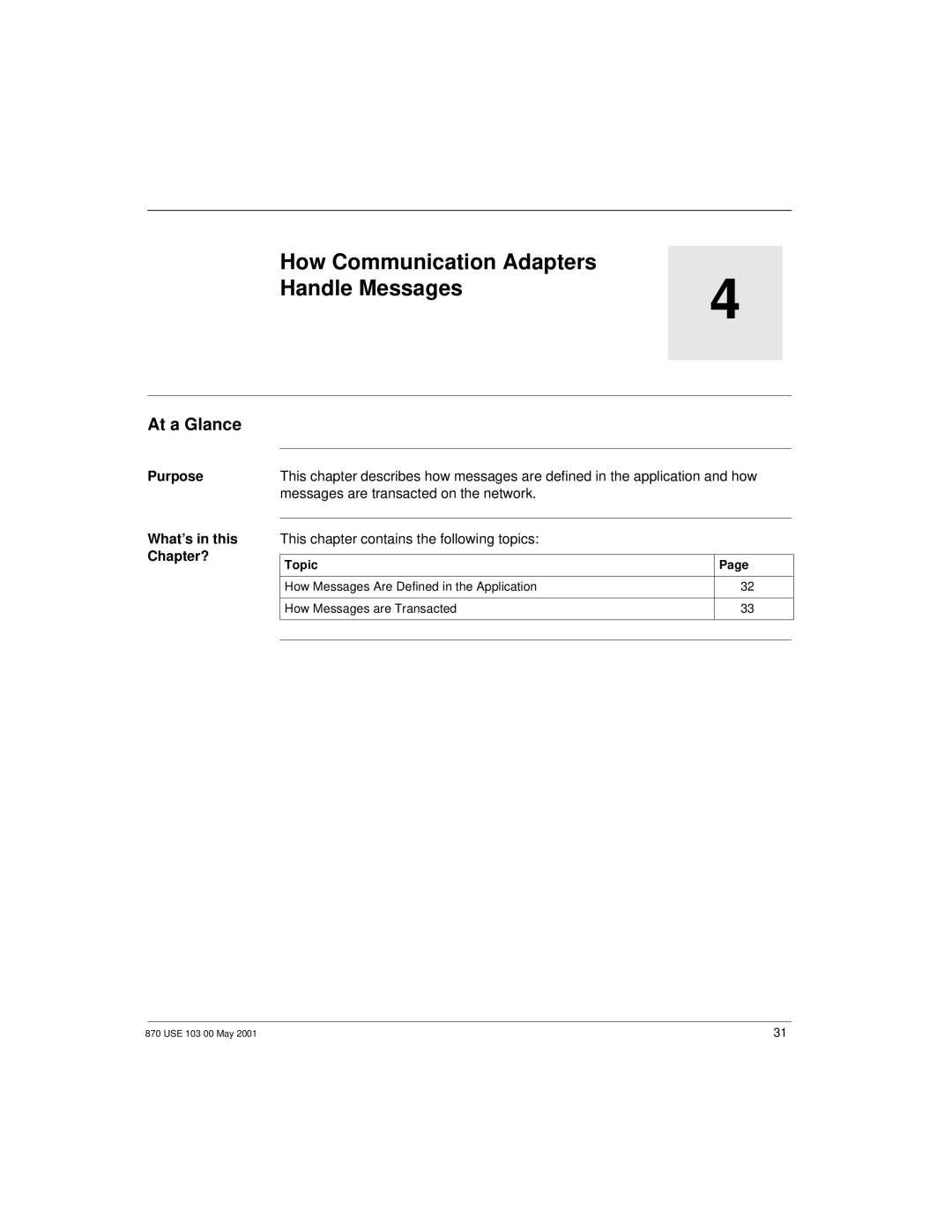 Momentum Sales & Marketing 170 PNT Series manual How Communication Adapters Handle Messages, At a Glance 