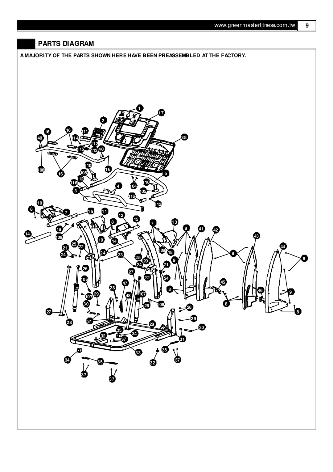 Momentum Sales & Marketing T7 user manual Parts Diagram 