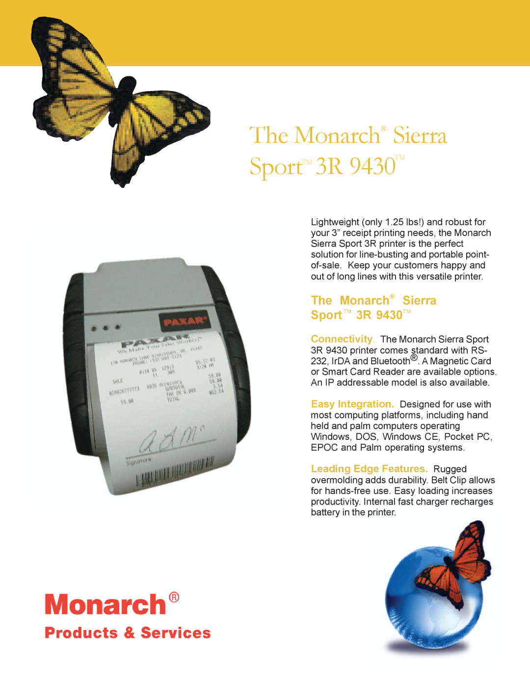 Monarch manual Monarch Sierra SportTM 3R 9430TM 