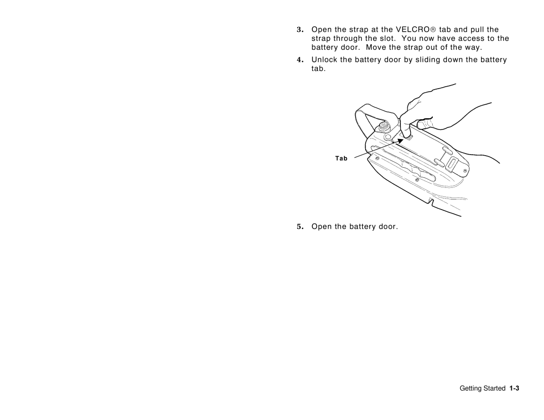 Monarch 6017 manual Open the battery door 