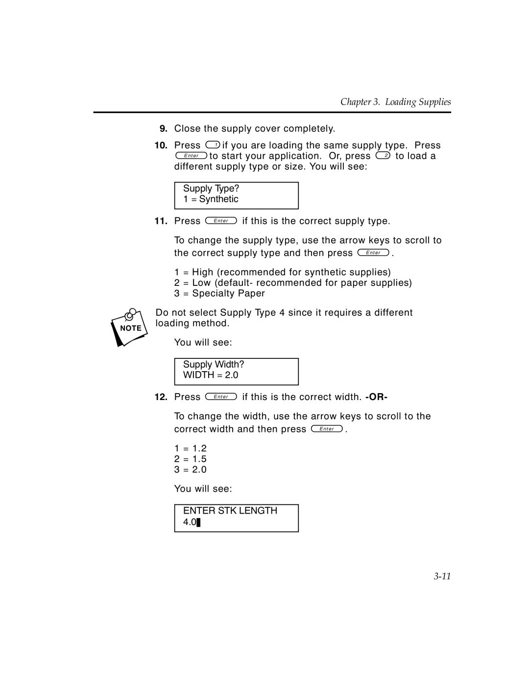 Monarch 6030TM manual Loading Supplies 