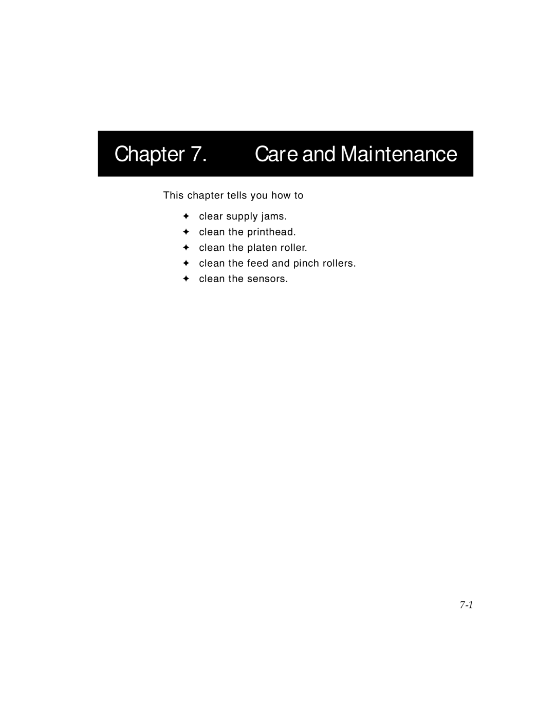 Monarch 6030TM manual Care and Maintenance 