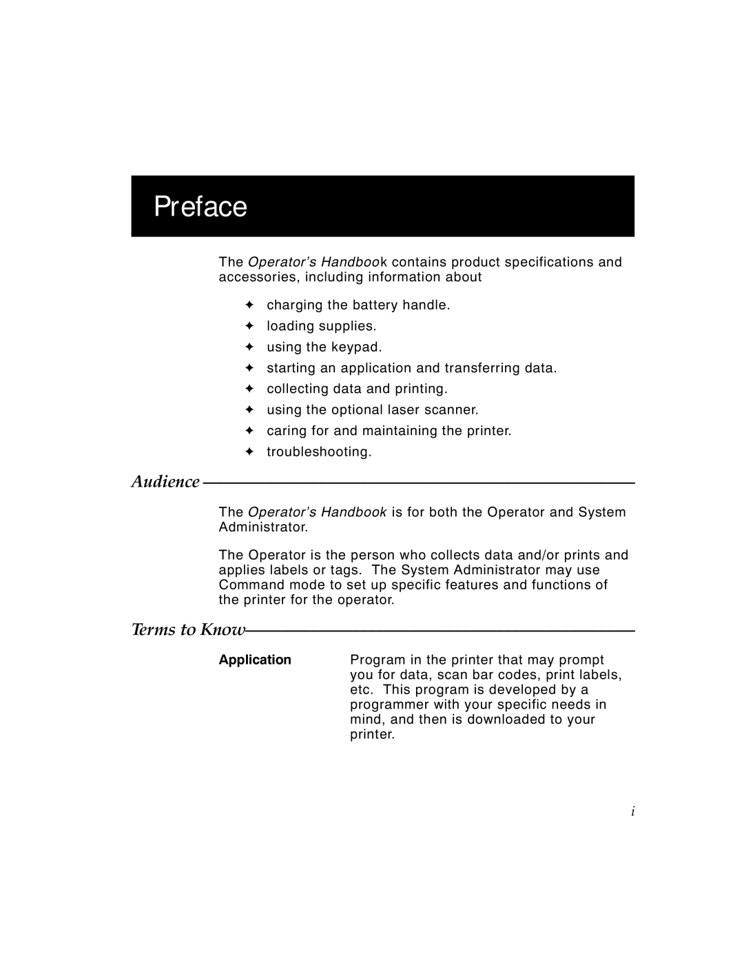 Monarch 6030TM manual Preface, Terms to Know 