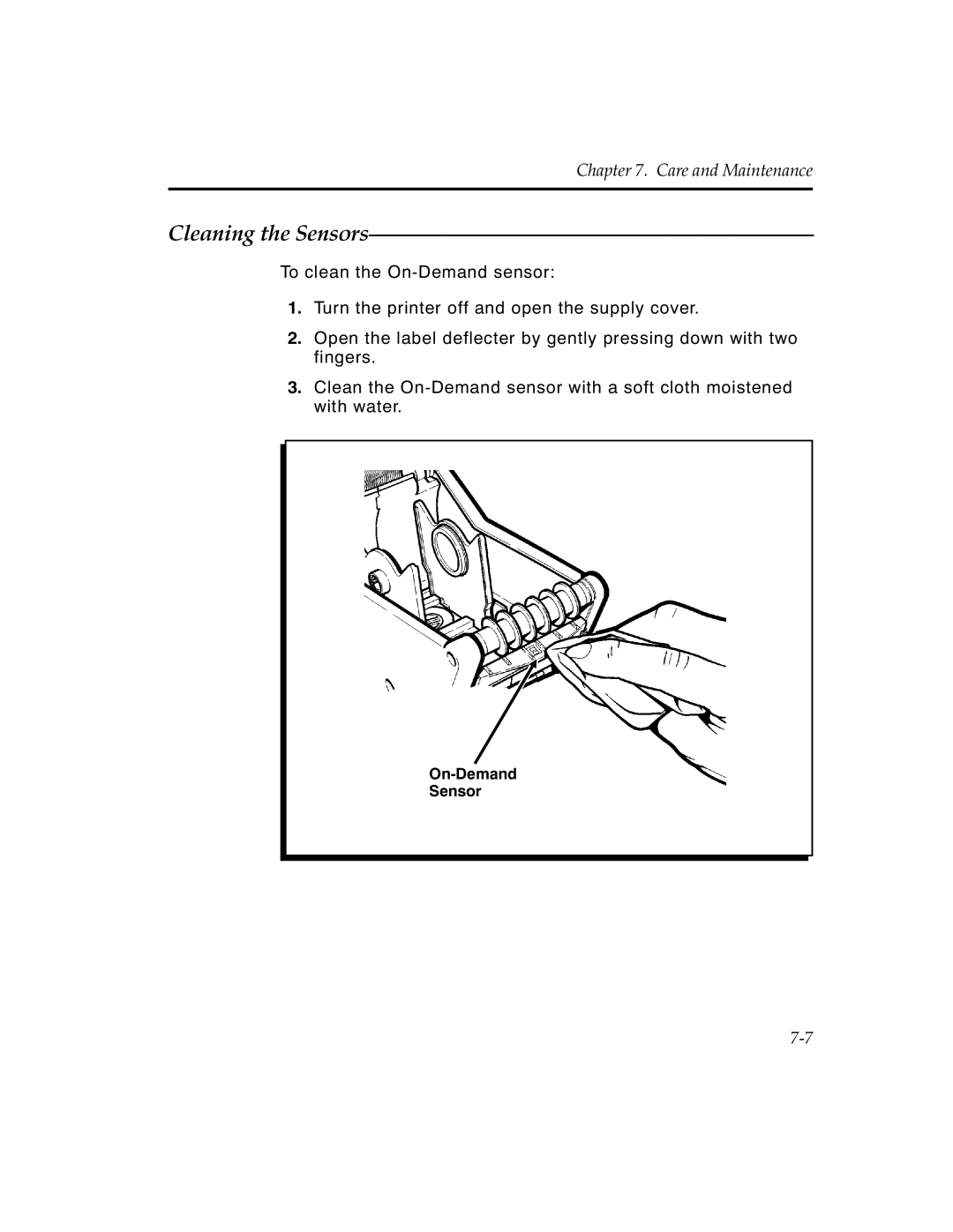 Monarch 6030TM manual Cleaning the Sensors 