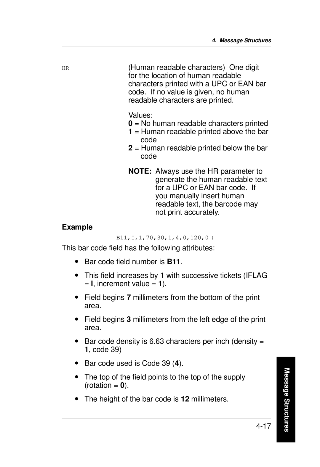 Monarch 9400 Series manual Human readable characters One digit 