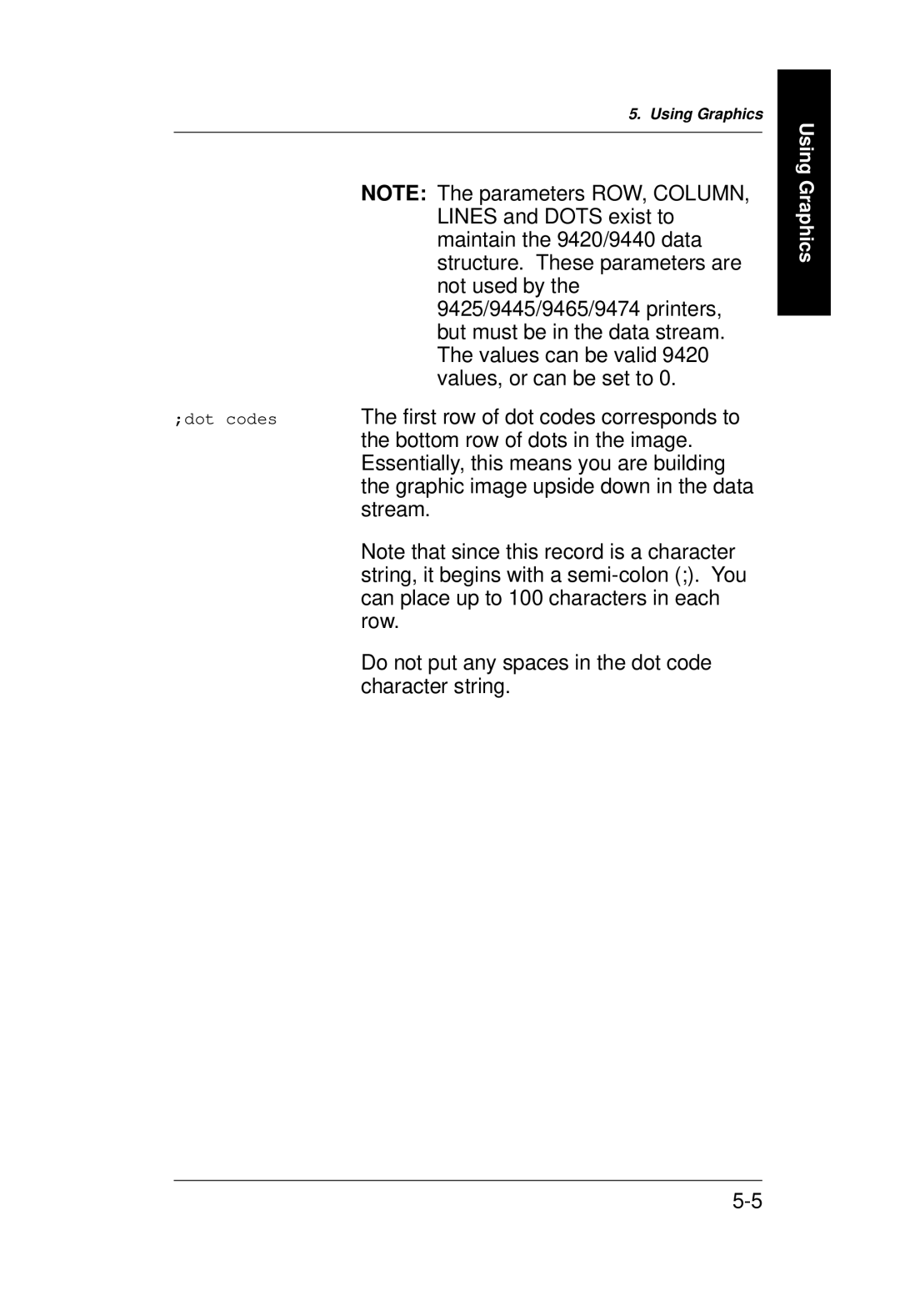 Monarch 9400 Series manual Lines and Dots exist to 