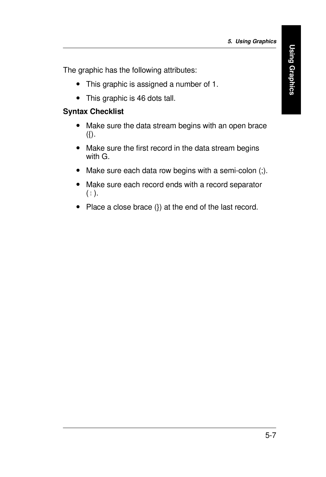 Monarch 9400 Series manual Syntax Checklist 