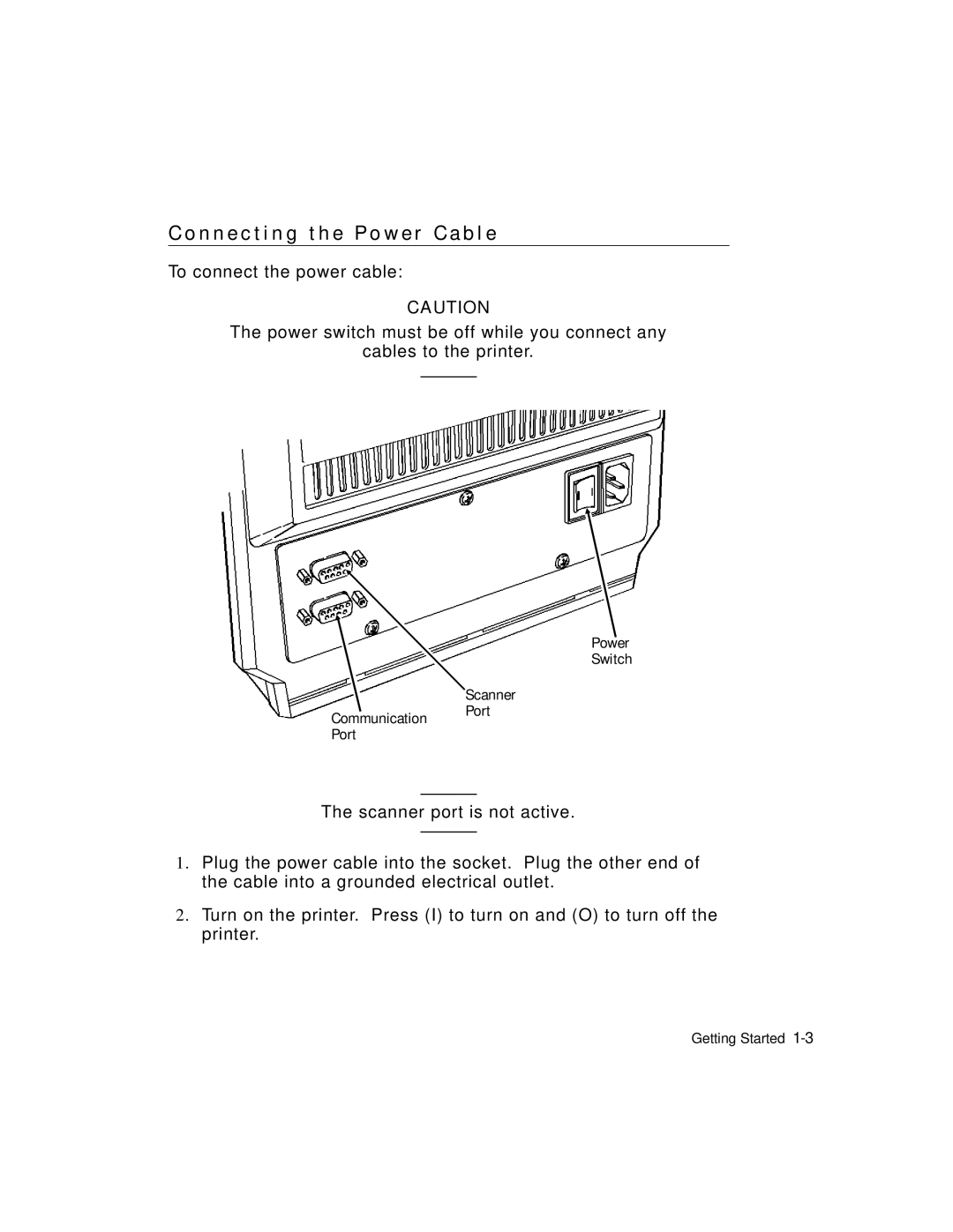 Monarch 9403TM manual N n e c t i n g t h e P o w e r C a b l e 