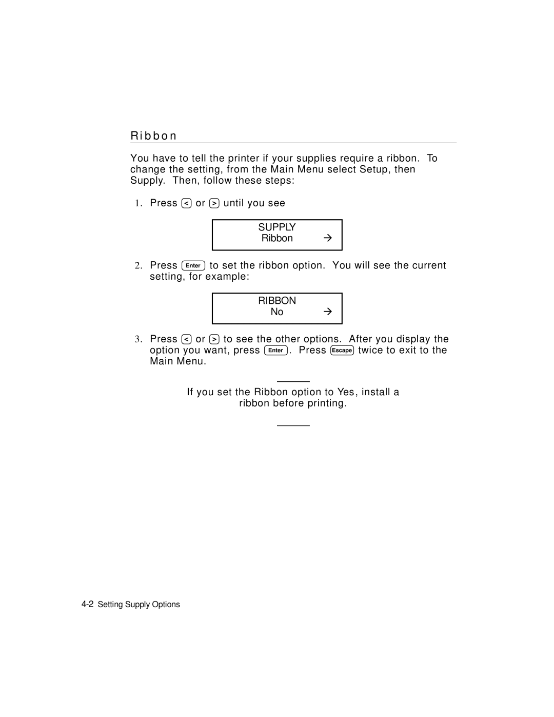 Monarch 9403TM manual B b o n, Supply, Ribbon 