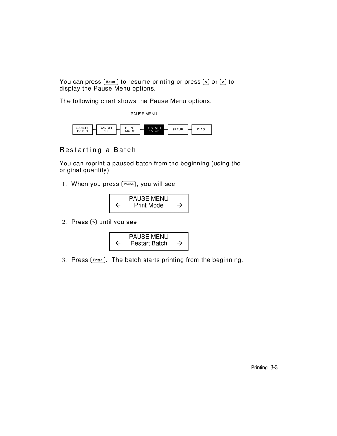 Monarch 9403TM manual S t a r t i n g a B a t c h 