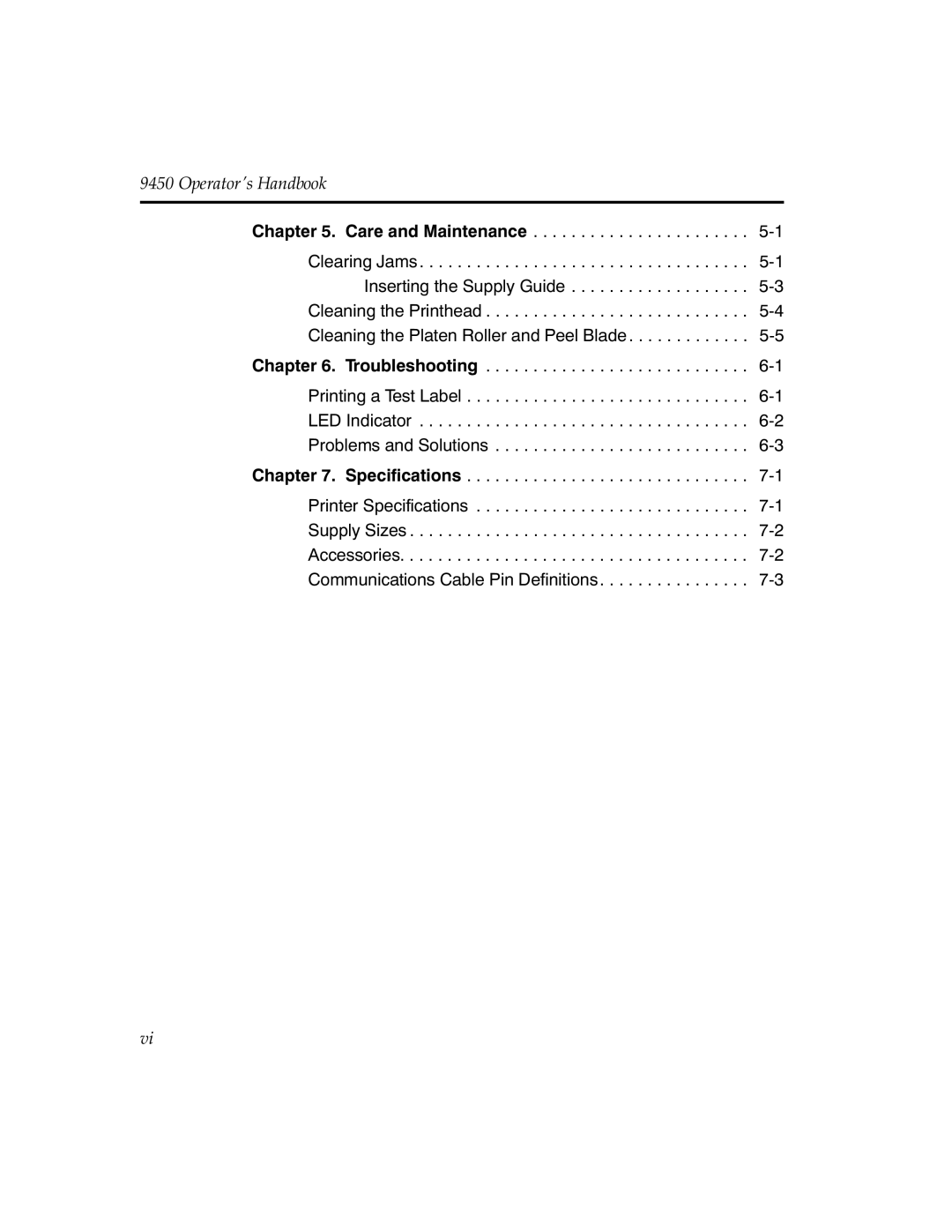 Monarch 9450 manual Operator’s Handbook 