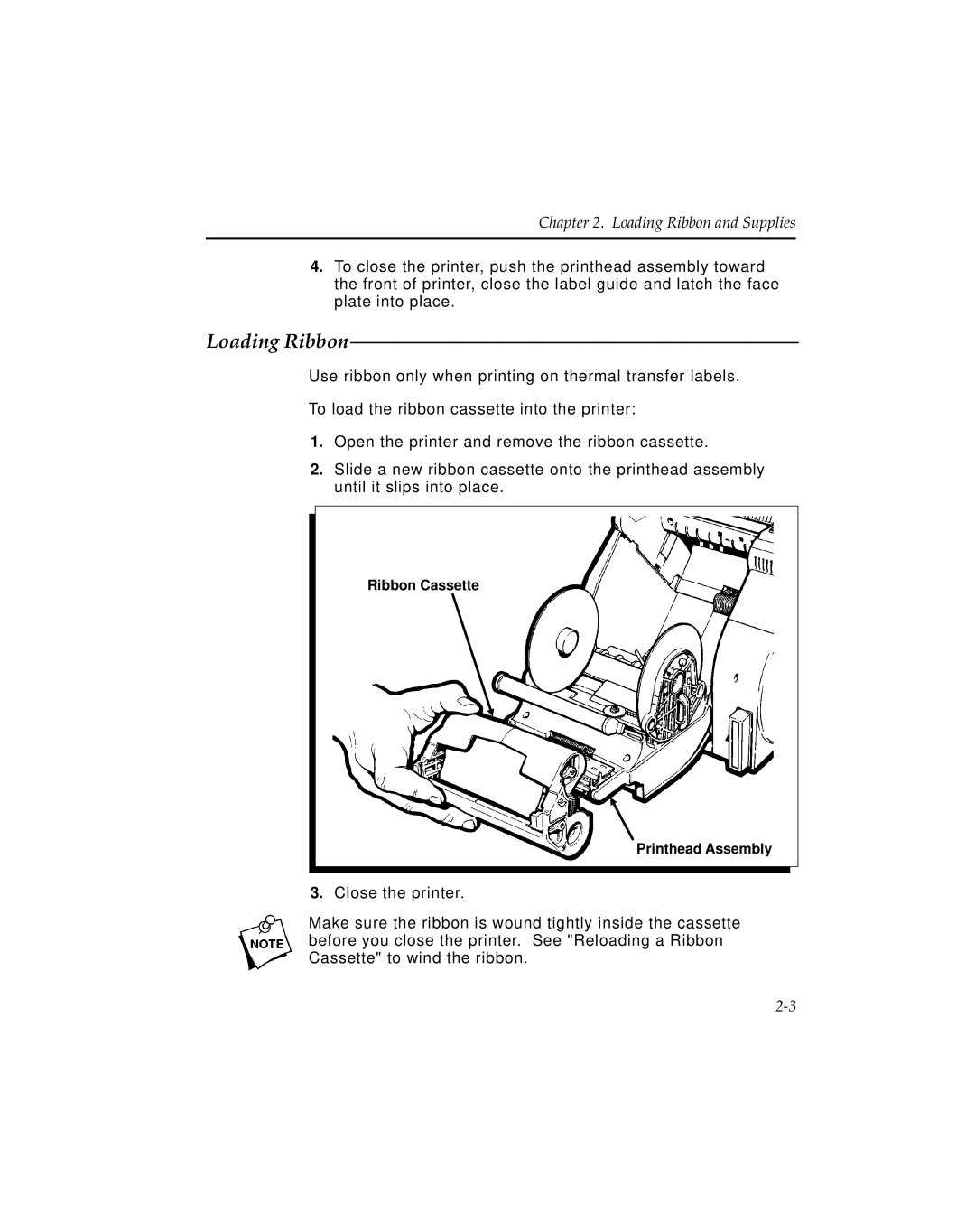 Monarch 9494 manual Loading Ribbon 