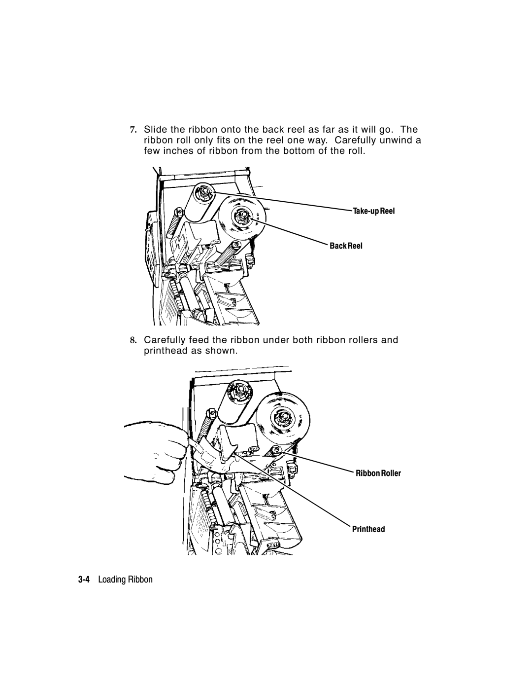 Monarch 9800 Series manual 4Loading Ribbon 